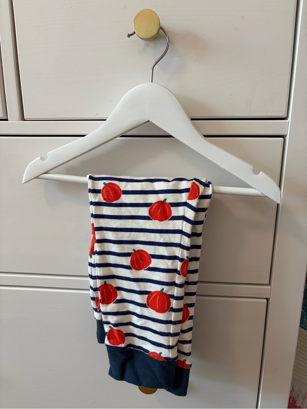 Baby Boden Boys 2-3 Pumpkin Print Jogger Pants Navy Stripe Orange Fall